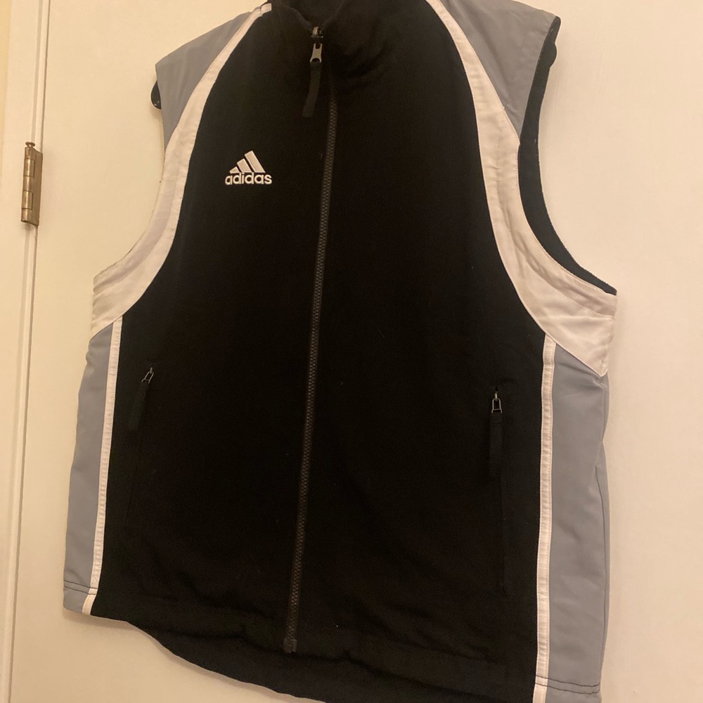 Adidas Men's Two-Tone Black and White Vest